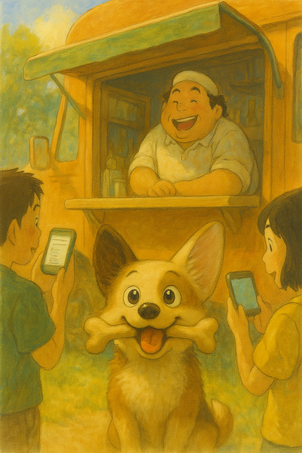 Food vendor illustration